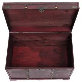 Mendler Holztruhe Holzbox Schatztruhe Valence Antikoptik 49x77x47cm ~ eckig