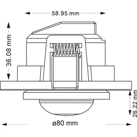 led`s light LED's,ight Einbau-Deckensensor PIR LED + Halogen 360° IP20 Weiß