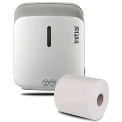 SET: Papierrollenspender Signature ShortCut SENSOR, berührungslos +2Premium Handtuchrollen, Rentokil INITIAL