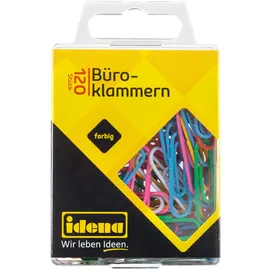 IDENA Büroklammern, ummantelt, 120 Stück
