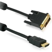 helos Anschlusskabel, HDMI St./DVI-D 18+1 St., FULL HD, mit Ferrit, 1,0m schwarz DVI-D 18+1 Stecker , Single Link , 1920