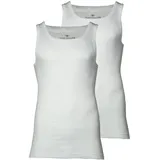 Tom Tailor Herren Tanktop, Vorteilspack - Unterhemd, Garron S, einfarbig Weiß L