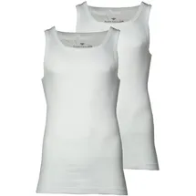Tom Tailor Herren Tanktop, Vorteilspack - Unterhemd, Garron S, einfarbig Weiß L
