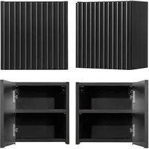 [en.casa] Hängeschrank Skelbolu 30x30x19 cm Schwarz [en.casa]