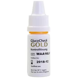 GLUCO CHECK GOLD Kontrolllösung mittel 4 ml Flüssigkeit