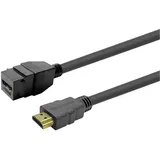 Vivolink HDMI-Kabel Keystone HDMI Female to Male 1 m Schwarz