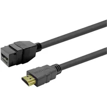 Vivolink HDMI-Kabel Keystone HDMI Female to Male 1 m Schwarz