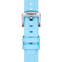 Tissot T852.047.450 Uhrenarmband 18 mm Silikon Hellblau