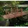Costway Holzbrücke Gartenbrücke Teichbrücke Zierbrücke mit Geländer 150 x 67 x 55 cm Braun