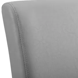 [en.casa] Esszimmerstuhl Hamburg 2er Set Kunstleder Hellgrau