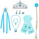 Qingzhuan Prinzessin Dress Up Set,Kostüm Prinzessin Mädchen Kostüme Rollenspiel Set für kleine Mädchen