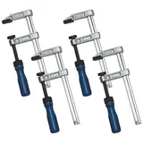 Brüder Mannesmann Schraubzwinge 50 x 150 mm, Silber, DIN 5117, M90400 (Packung mit 4)