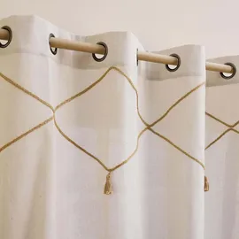 Douceur d'intérieur Douceur d'Intérieur, Ösenvorhang, 140 x 240 cm, Lacia, Polycotton mit Jute-dekor,