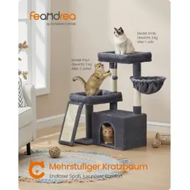 Songmics Katzenkratzbaum 85,8 cm dunkelgrau