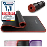 DH FitLife Trainingsmatte Fitnessmatte, Sportmatte 183 x 61 x 1cm, schwarz