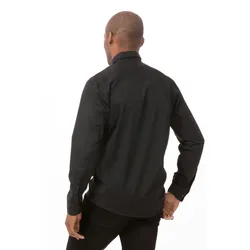 Chef Works® SHELBY Herrenhemd Zip-Front Artikel SLMFZ006 Schwarz Größe S