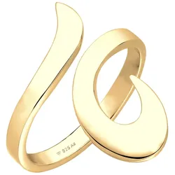 Elli Statement Wickelring Ornament 925 Sterling Silber goldfarben Damen 