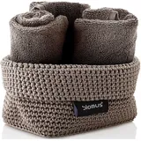 BLOMUS Häkelkorb TELA 15 x 15 x 8 cm taupe