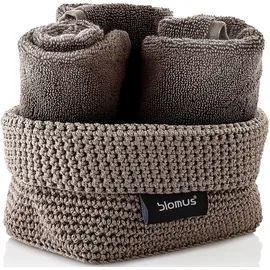 BLOMUS Häkelkorb TELA 15 x 15 x 8 cm taupe