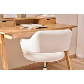 miliboo Design-Bürostuhl Kunstleder Weiß
