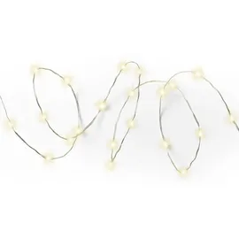 MARELIDA LED-Lichterkette Draht 9,9 m warmweiß Silber