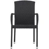 VCM Anita Gartenstuhl 63 x 63 x 88 cm schwarz 1 St.