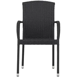 VCM Anita Gartenstuhl 63 x 63 x 88 cm schwarz 1 St.