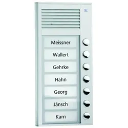 TCS PAK07-EN Audio Außenstation Serie PAK 7 Klingeltasten (rechtsbündig), AP silber PAK07EN