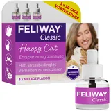 Ceva FELIWAY Classic Vorteilspack für Katzen | 3x Nachfüllflakon (neu) | Pheromone zur Reduktion von Stressverhalten | kontinuierliche Entspannung für Ihre Katze | 3x 48ml