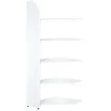 Kerkmann Dante Eckregal 60 x 32,5 x 190 cm Weiß