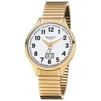 Regent Edelstahl Herren Uhr FR-209 Funkuhr Armband gold D2URFR209