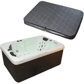 Tronitechnik TroniTechnik® Outdoor Whirlpool LEVANZO inkl. Heizung, Hydromassage, Bluetooth und Farblicht, 190x135cm 450 Liter