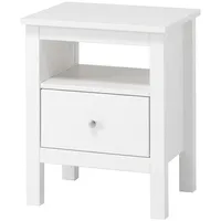 Hagge home Nachttisch Weiß Holz, 45x55x37 cm Schlafzimmer, Nachttische
