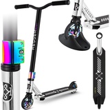 KESSER KESSER® Stunt Scooter X-Limit-Pro 360° Lenkung Funscooter Stuntscooter mit Ständer ABEC 9 Kugellagern, 110 mm PU Räder Kickscooter Tretroller Cityroller Trick Roller für Kinder Erwachsene