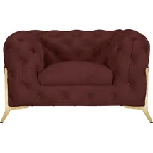 Home Affaire Chesterfield-Sessel HOME AFFAIRE "Amaury Sessel", rosa (rose), B:125cm H:75cm T:97cm, Struktur (100% Polyester9;Samtoptik (100% Polyester), Sessel, aufwändige Knopfheftung, moderne Chesterfield Optik, Fußfarbe wählbar