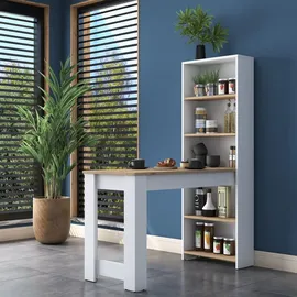 Skye Decor Küchentisch 120 x 53,8 x 153,6 cm braun/weiß
