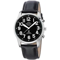 Master Time MTGA-10868-22L Sprechende Herren-Funkuhr mit Lederband