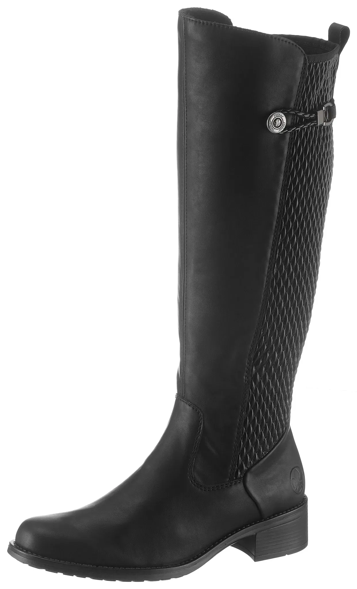 Stiefel RIEKER Gr. 40, Normalschaft, schwarz Damen Schuhe mit Schnallenverzierung Bestseller