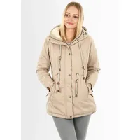 Navahoo Damen Winterjacke mit Teddyfell Winter Jacke warm gefüttert