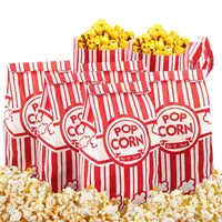 Tebery 200 Stück Popcorn Tüten, 29x13cm Papier Popcorn Tüten, Süßigkeitentüten für Filmnacht, Party, Hochzeit, Geburtstag