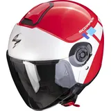 Scorpion Exo-City II Mall Jethelm, weiss-rot, Größe XS Motorrad helm rot-weiß-blau