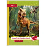 ROTH Hausaufgabenheft T-Rex Welt Klipp & Klar liniert DIN A5 ohne Rand, 96 Blatt, 1 St.