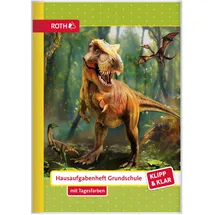 ROTH Hausaufgabenheft T-Rex Welt Klipp & Klar liniert DIN A5 ohne Rand, 96 Blatt, 1 St.