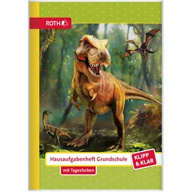 ROTH Hausaufgabenheft T-Rex Welt Klipp & Klar liniert DIN A5 ohne Rand, 96 Blatt, 1 St.