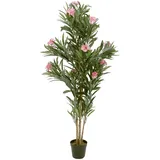 Europalms Oleanderbaum, Kunstpflanze, rosa, 150 cm