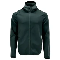 22586-608 Fleecepullover mit Kapuze, waldgrün, S