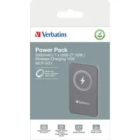 Verbatim Wireless Charger 5.000mah Powerbank - Grey