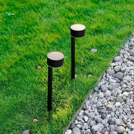 Lumisky Solarleuchte Metall 7,6x30,0x7,6 cm 2er Set schwarz