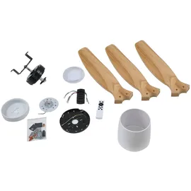 LUCANDE Faipari 132 cm Deckenventilator Weiß
