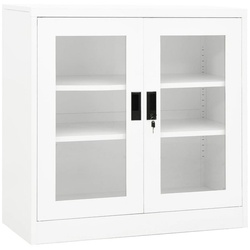 vidaXL Fächerschrank Büroschrank Weiß 90x40x90 cm Stahl (1-St) weiß 90 cm x 90 cm x 40 cm